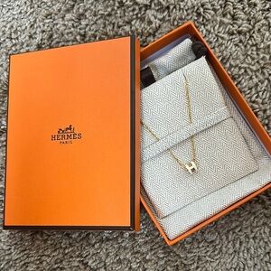 Hermès Gold Necklace with Box